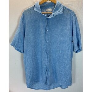 Santoni Light Blue Casual Button Down Shirt